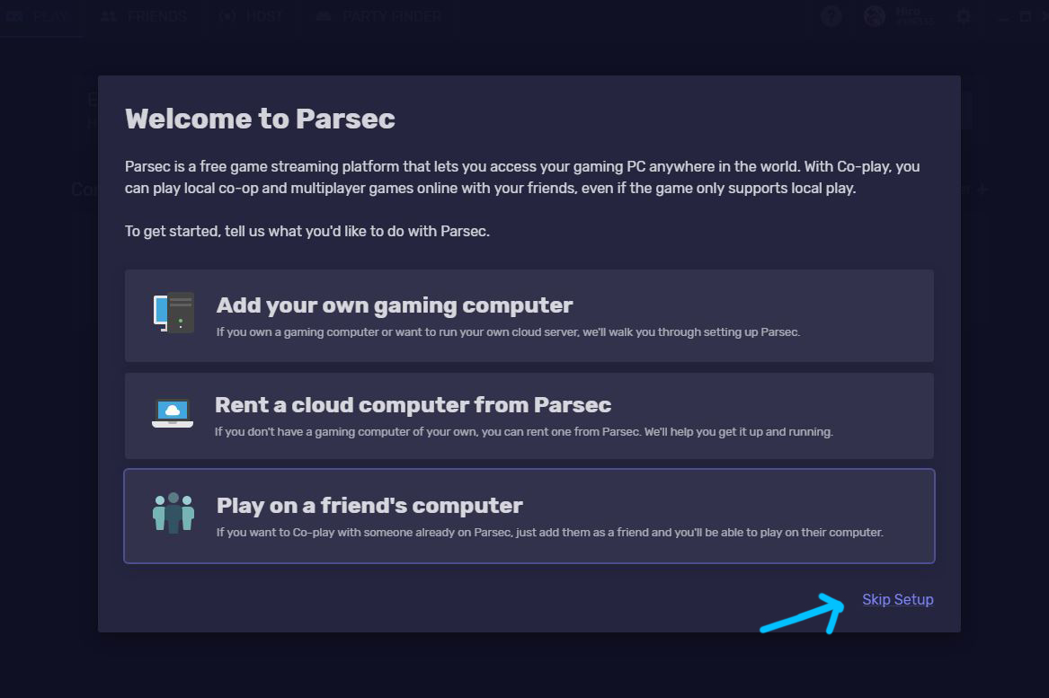 parsec gaming pc Hosten, Mieten oder Mitspielen